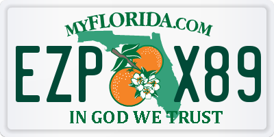 FL license plate EZPX89