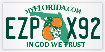 FL license plate EZPX92