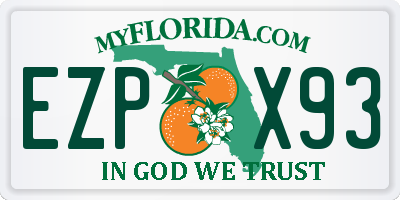 FL license plate EZPX93