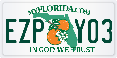 FL license plate EZPY03