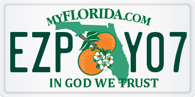 FL license plate EZPY07