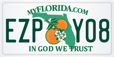 FL license plate EZPY08