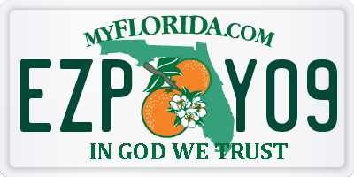 FL license plate EZPY09