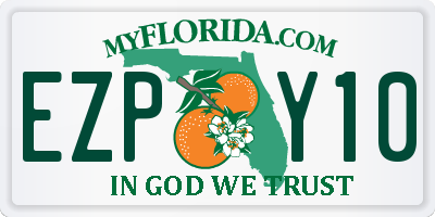 FL license plate EZPY10