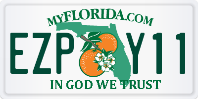 FL license plate EZPY11