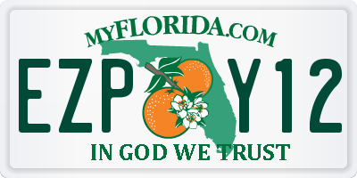 FL license plate EZPY12