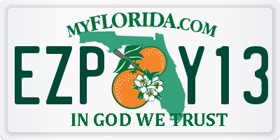 FL license plate EZPY13