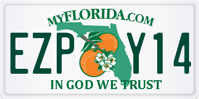 FL license plate EZPY14