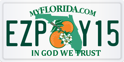 FL license plate EZPY15