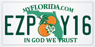 FL license plate EZPY16