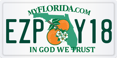 FL license plate EZPY18