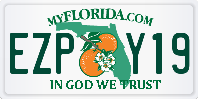 FL license plate EZPY19