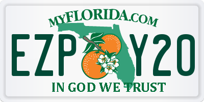 FL license plate EZPY20