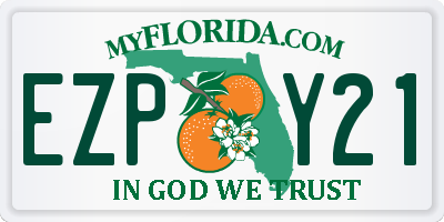 FL license plate EZPY21