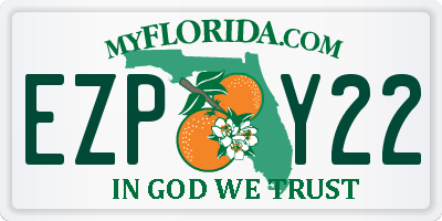 FL license plate EZPY22