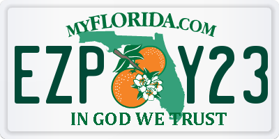 FL license plate EZPY23