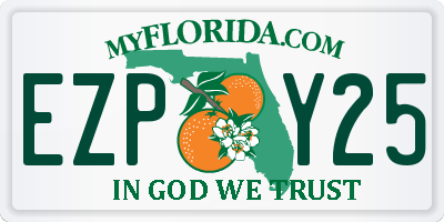 FL license plate EZPY25