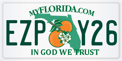 FL license plate EZPY26