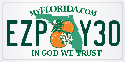 FL license plate EZPY30