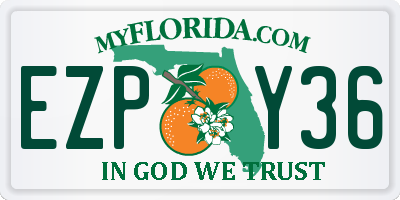 FL license plate EZPY36