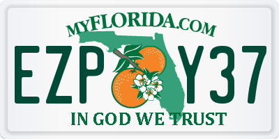 FL license plate EZPY37