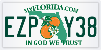 FL license plate EZPY38