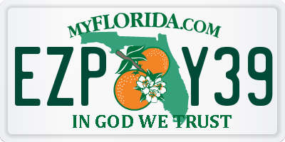 FL license plate EZPY39