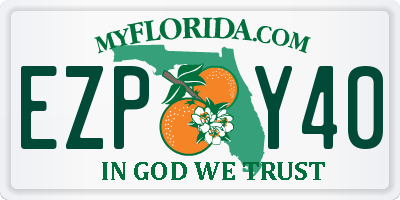 FL license plate EZPY40