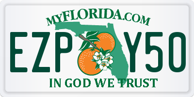 FL license plate EZPY50