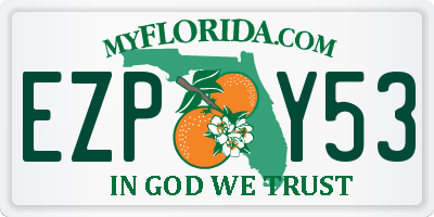 FL license plate EZPY53