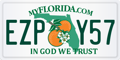 FL license plate EZPY57