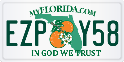 FL license plate EZPY58