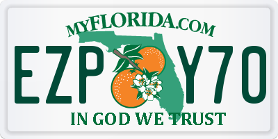 FL license plate EZPY70