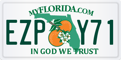 FL license plate EZPY71