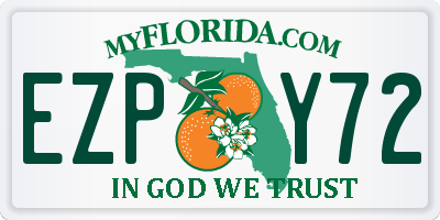 FL license plate EZPY72