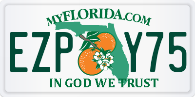 FL license plate EZPY75