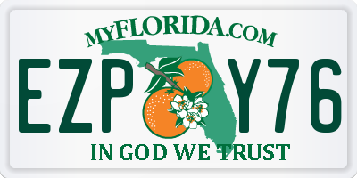 FL license plate EZPY76