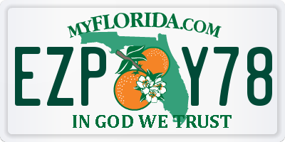 FL license plate EZPY78