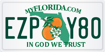 FL license plate EZPY80