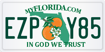 FL license plate EZPY85