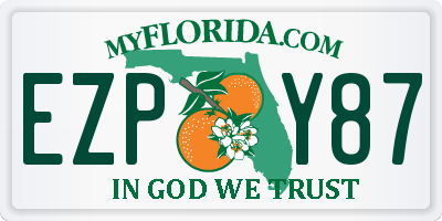 FL license plate EZPY87