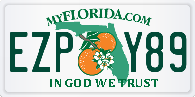 FL license plate EZPY89