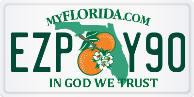 FL license plate EZPY90