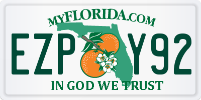 FL license plate EZPY92