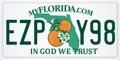 FL license plate EZPY98