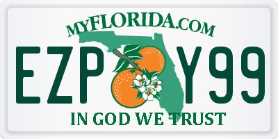 FL license plate EZPY99