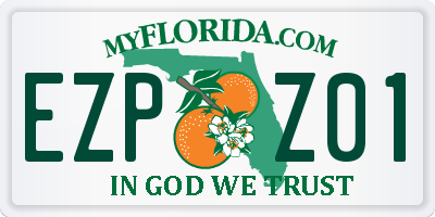 FL license plate EZPZ01