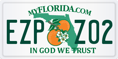 FL license plate EZPZ02