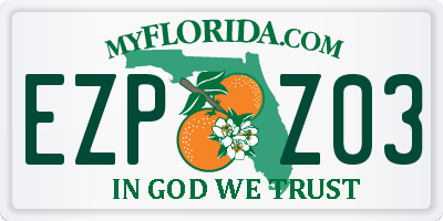 FL license plate EZPZ03