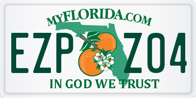 FL license plate EZPZ04